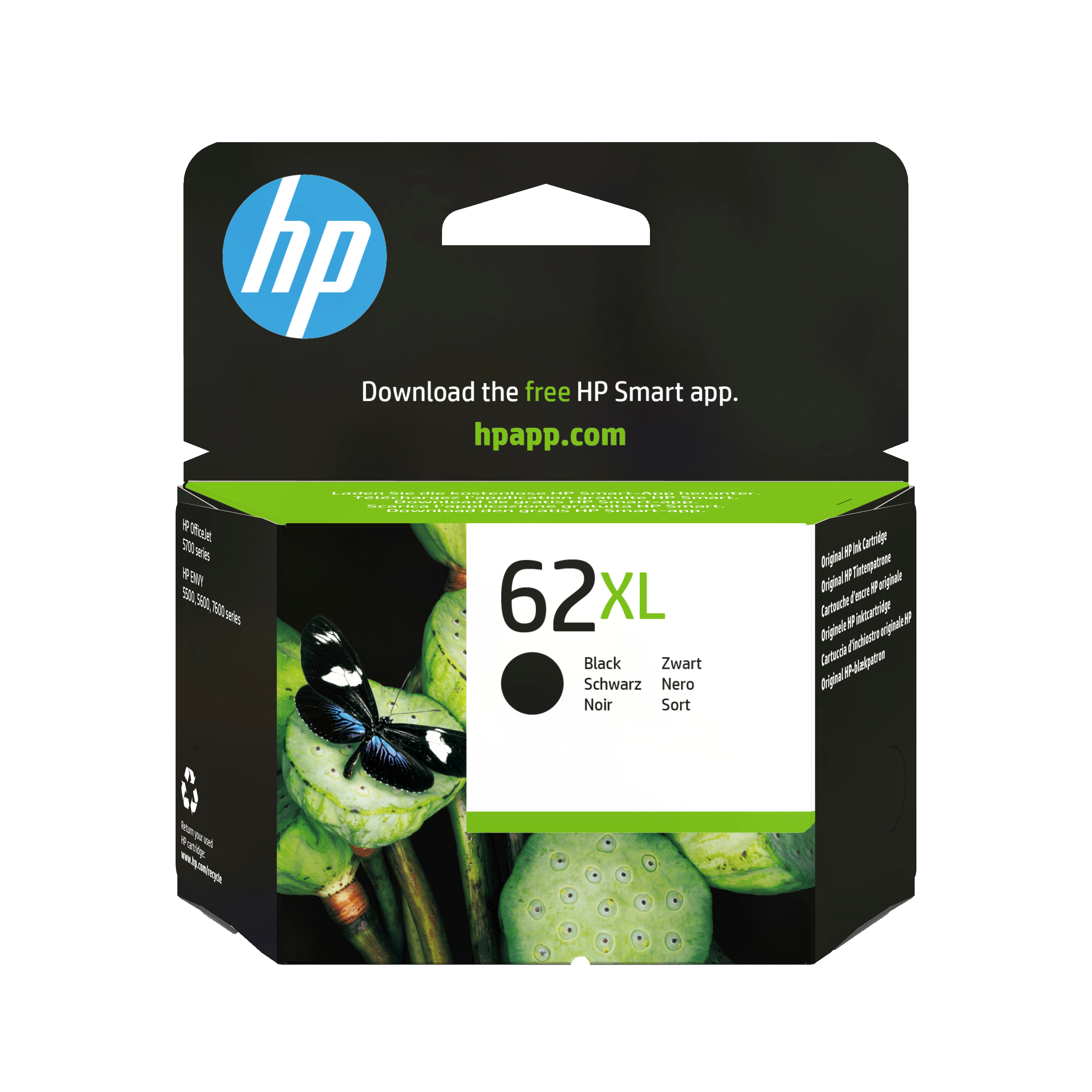 HP 62XL Schwarz hohe Ergiebigkeit