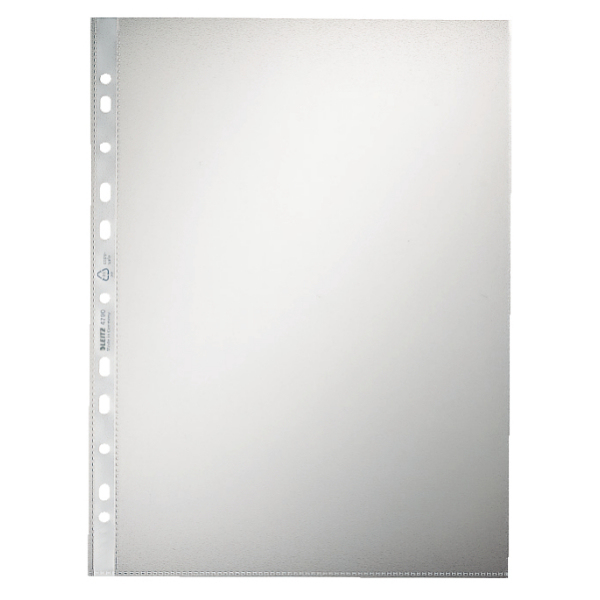 Esselte Leitz Prospekthüllen transparent genarbt DIN A4 0,085 mm