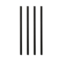 100 PAPSTAR Strohhalme pure schwarz