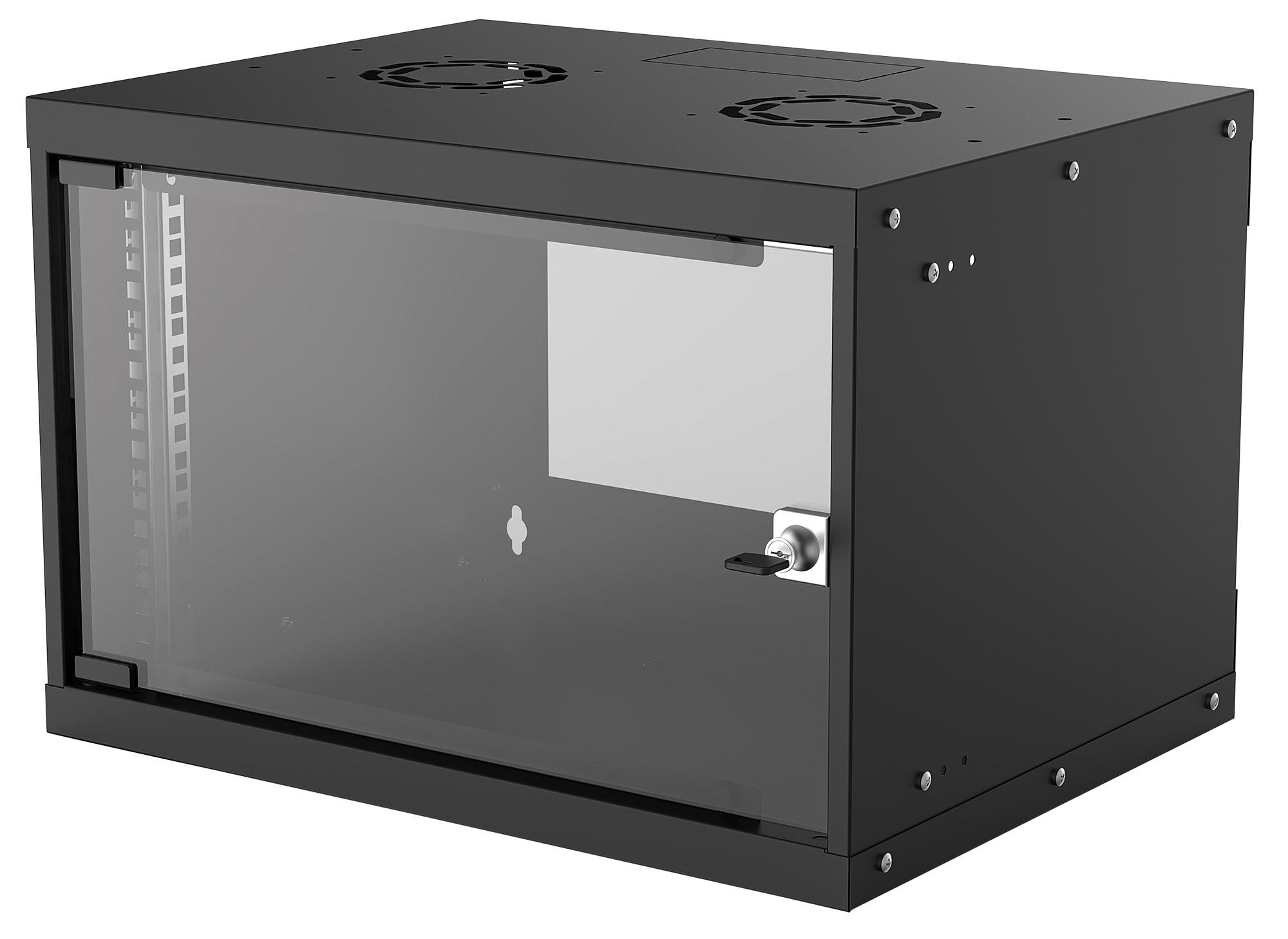 Intellinet Wandverteiler 6 HE 19 Zoll Flatpack schwarz