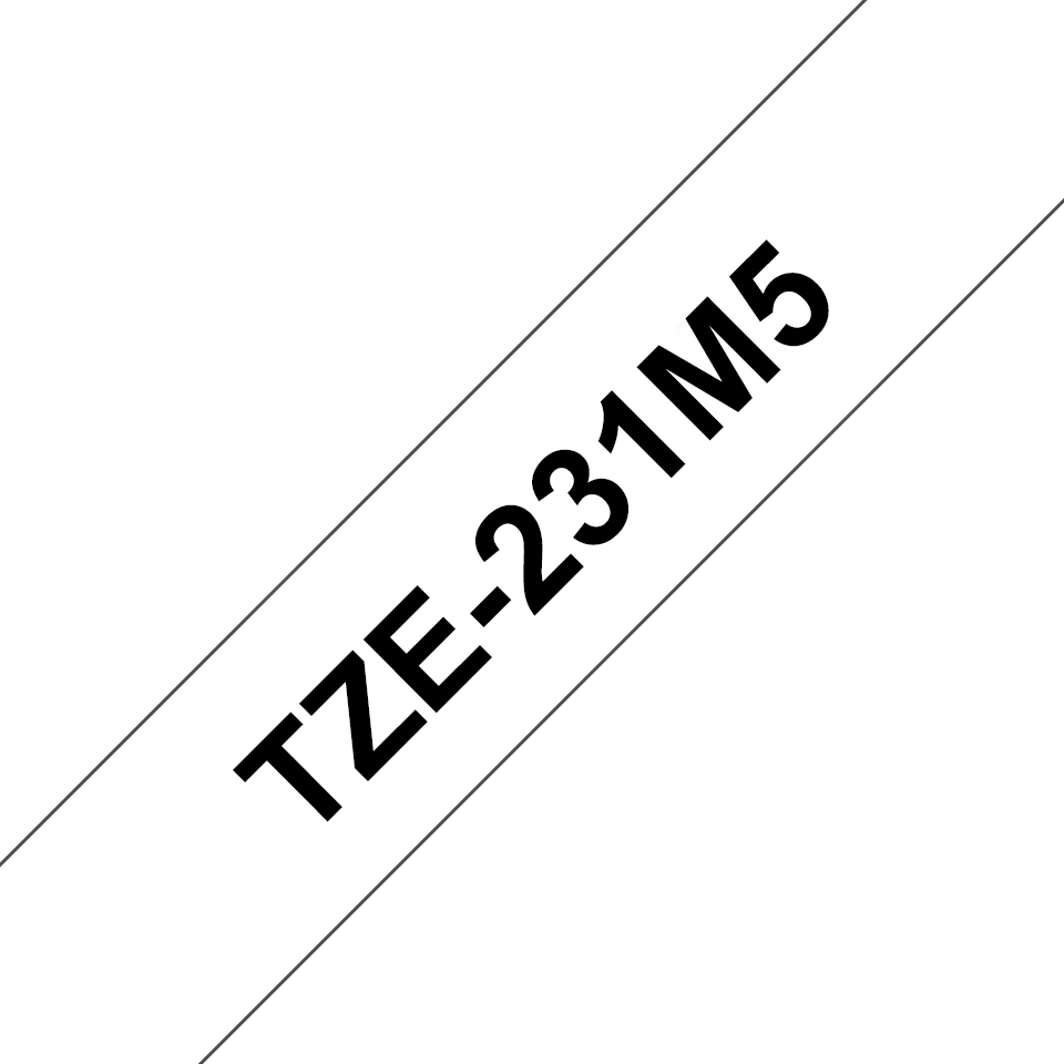 Brother TZe-231 Schwarz auf Weiß 12mmx8m