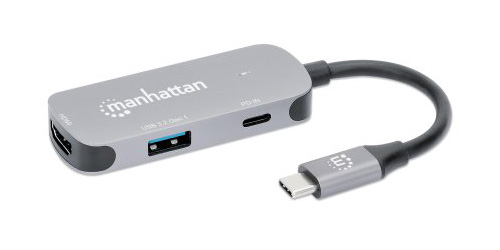 Manhattan USB-C Docking-Konverter 3-in-1, HDMI, 100W PD
