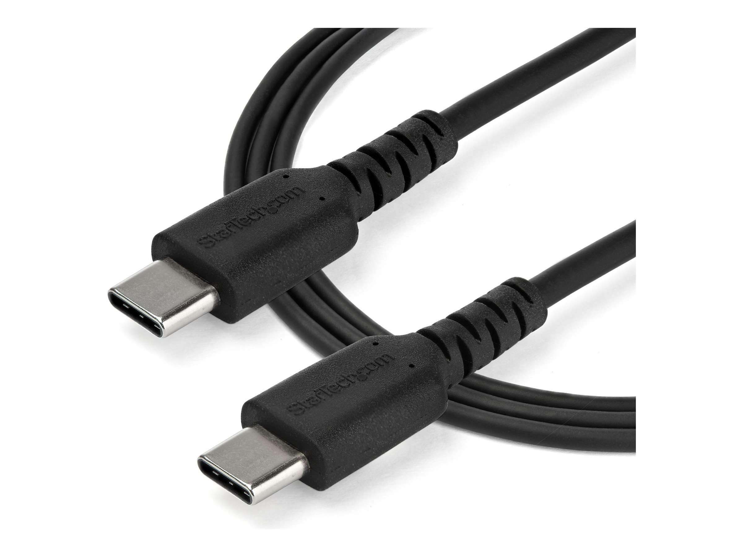 STARTECHCOM RUSB2CC2MB USBC Kabel 2m hochwertiges USB 20 TypC Datenübertragungs und Ladekabel StSt Schwarz
