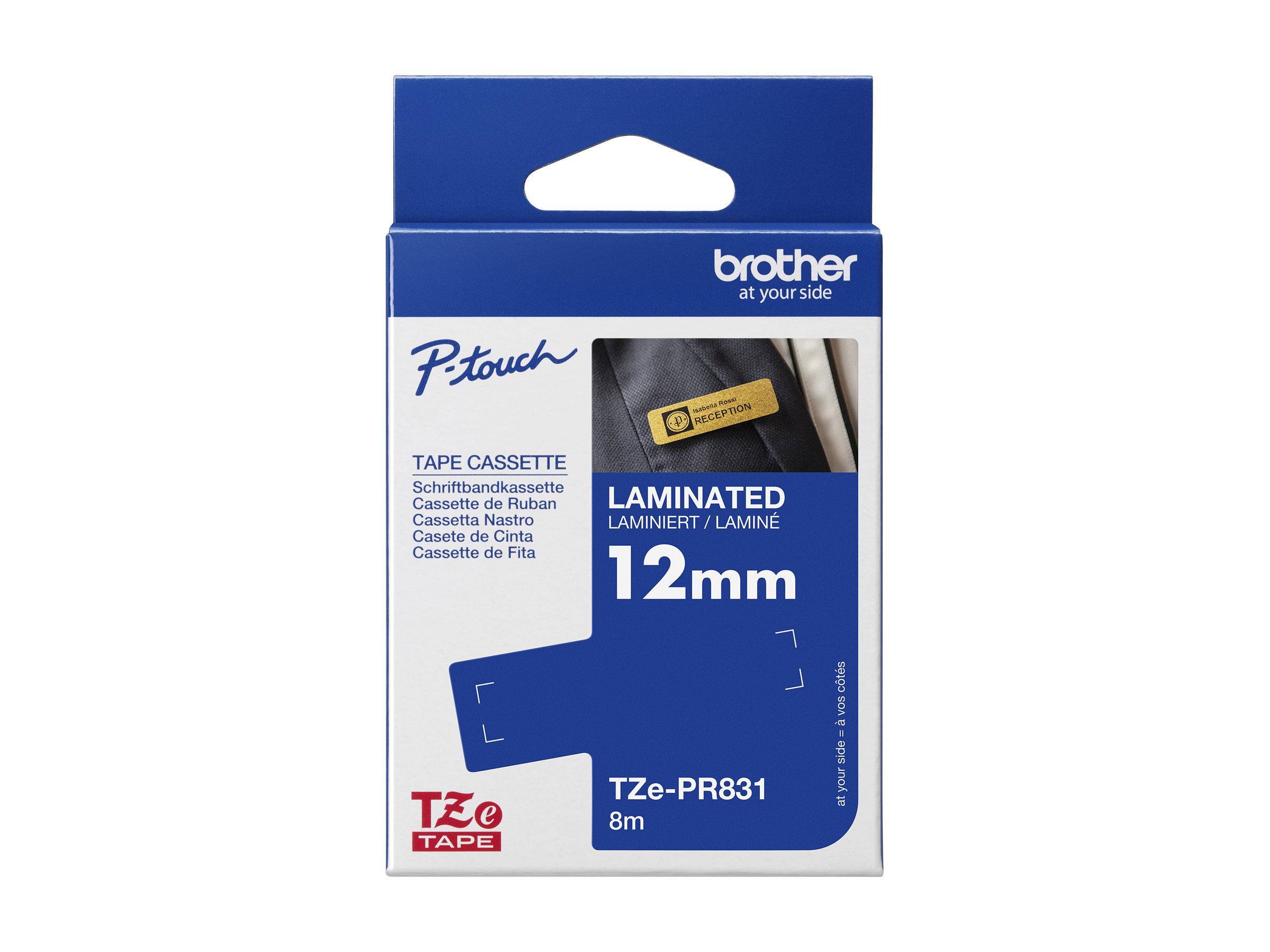 Brother TZe-PR831 Schriftbandkassette Premium Glitter Gold