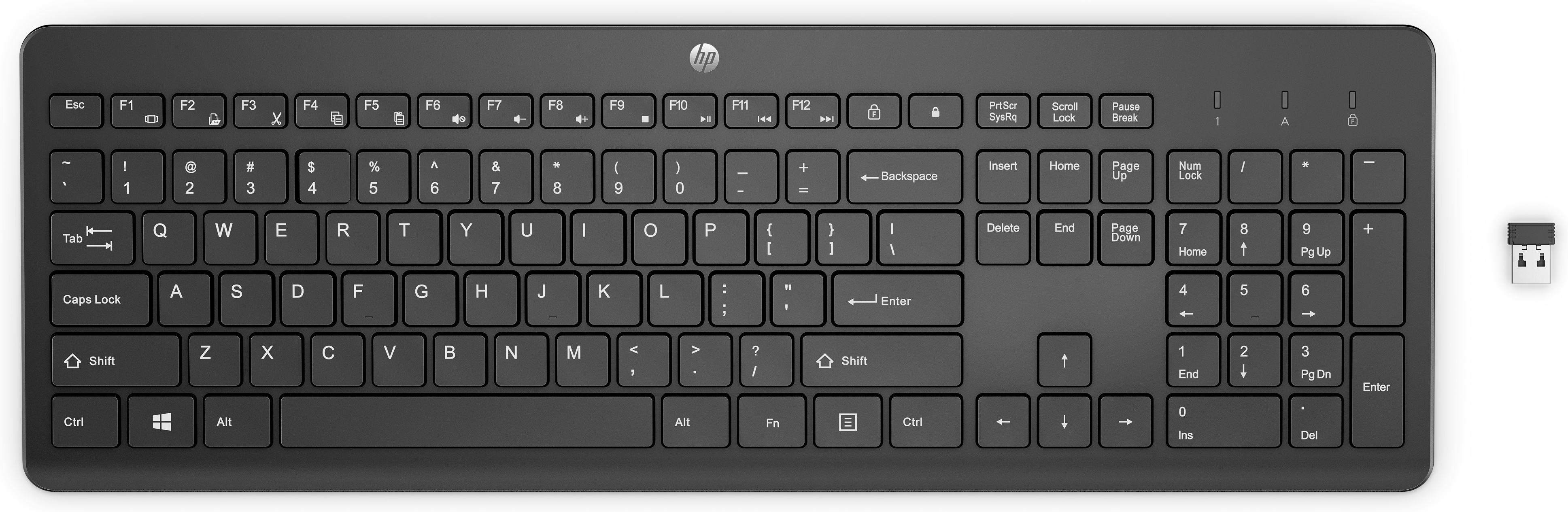 HP 230 Tastatur kabellos Schwarz