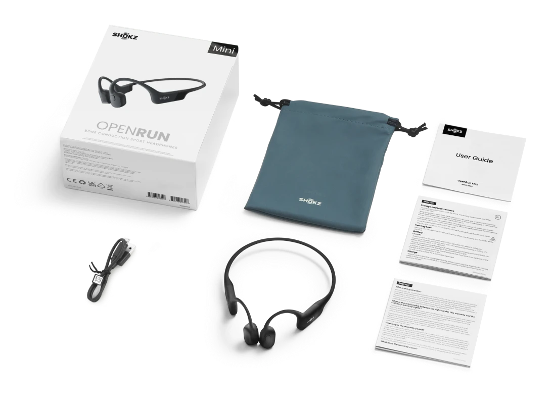 AfterShokz OpenRun Mini Open-Ear Bluetooth Kosmische Schwarz