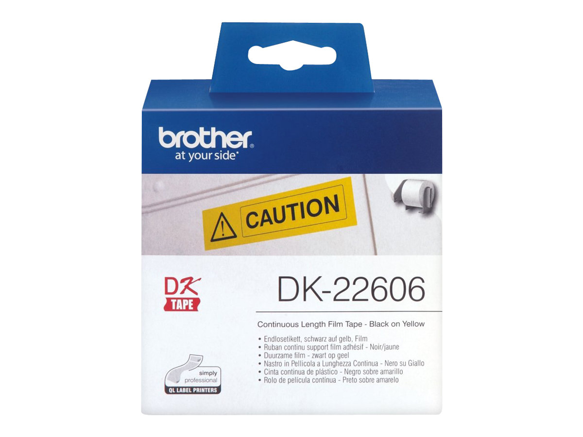 Brother DK-22606 Etikettenfolie Gelb 62mm x 15,2m