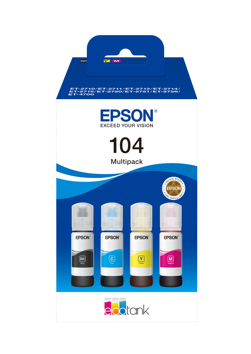 Epson EcoTank 104 Schwarz Gelb Cyan Magenta