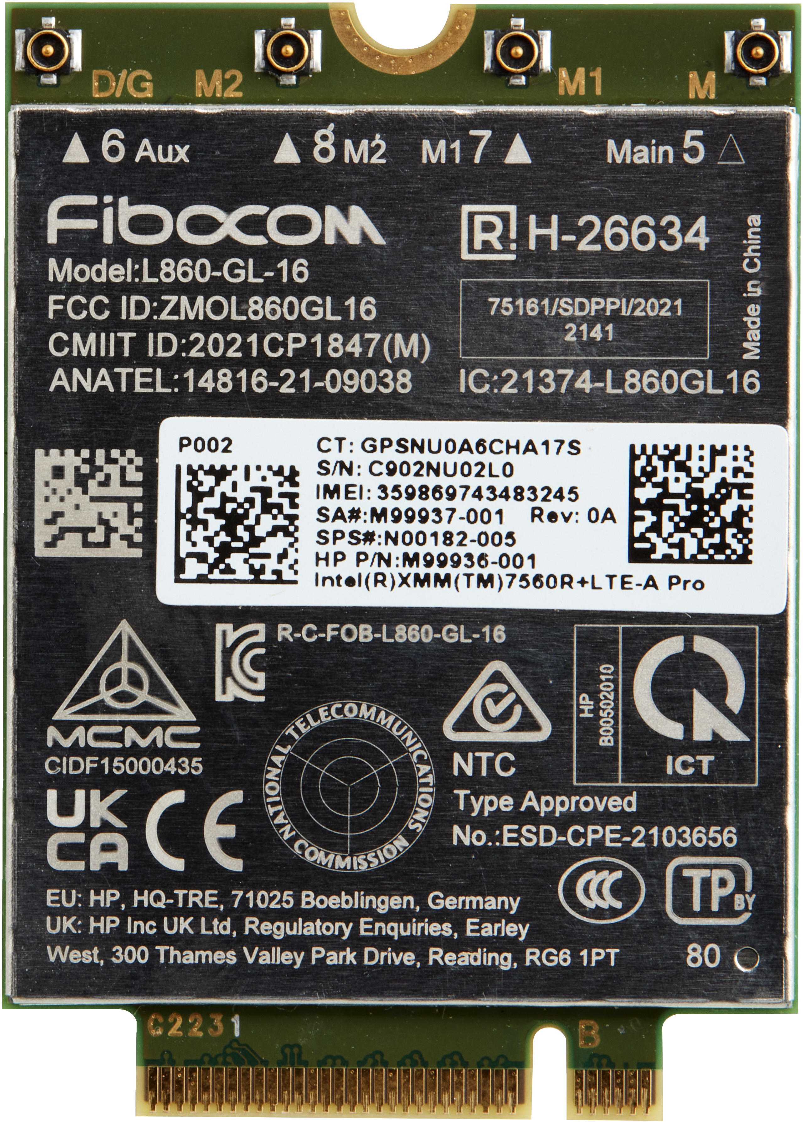 HP XMM 7560 LTE-Advance WWAN Mobilfunkmodem