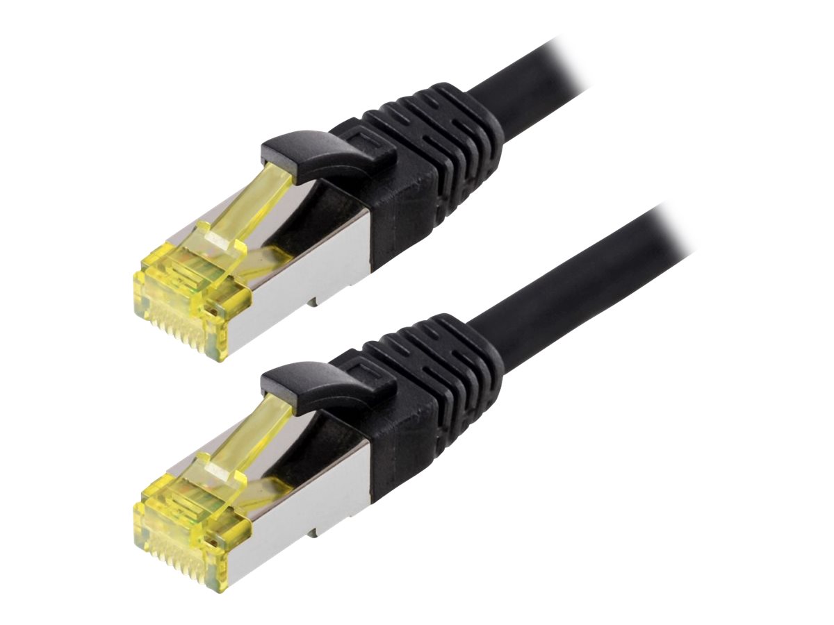 Helos Patchkabel Cat 6a S/FTP RJ45 schwarz 1m