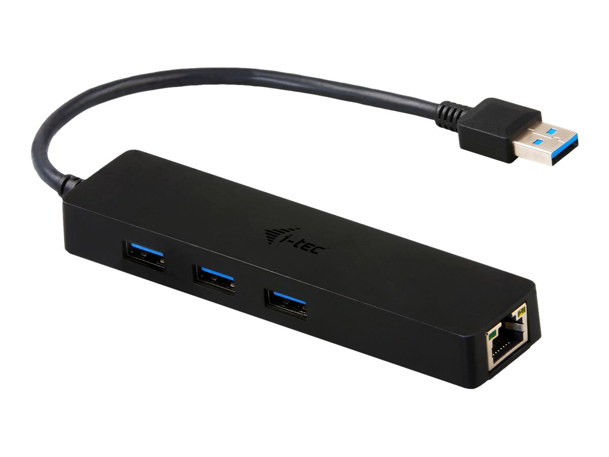 i-tec USB 3.0 Slim Hub 3-Port mit Gigabit Ethernet Adapter