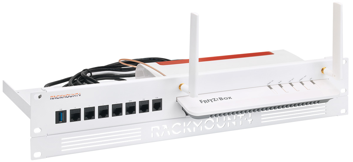 Rackmount.IT Montagesatz AVM Fritz!Box 1.3U weiß