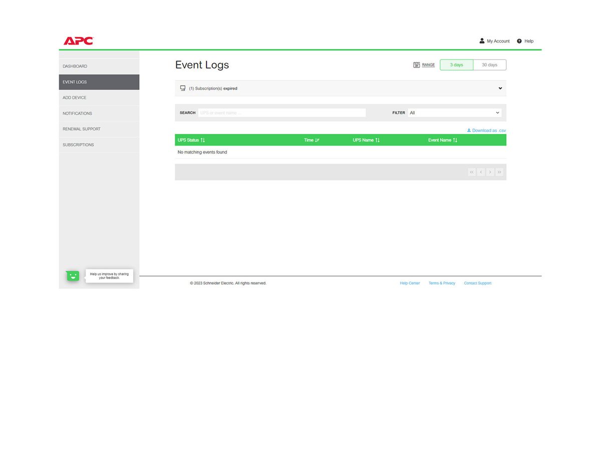 APC SmartConnect Standard Plan 1 Year