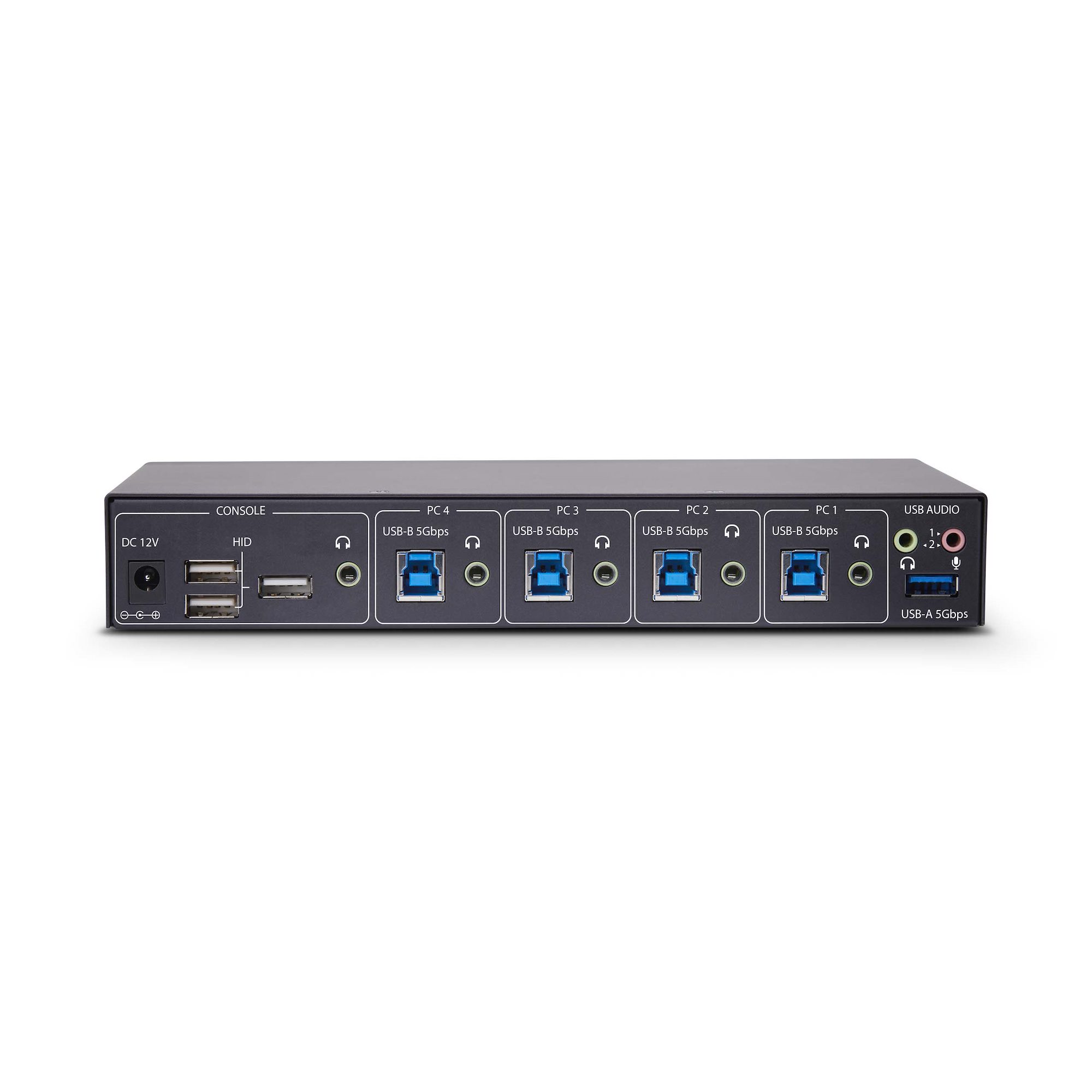 STARTECHCOM 4Port KM Switch mit MausRoaming USB 30 Umschalter Tastatur und Maus Switch 3,5mmUSB Audio TAA Konform