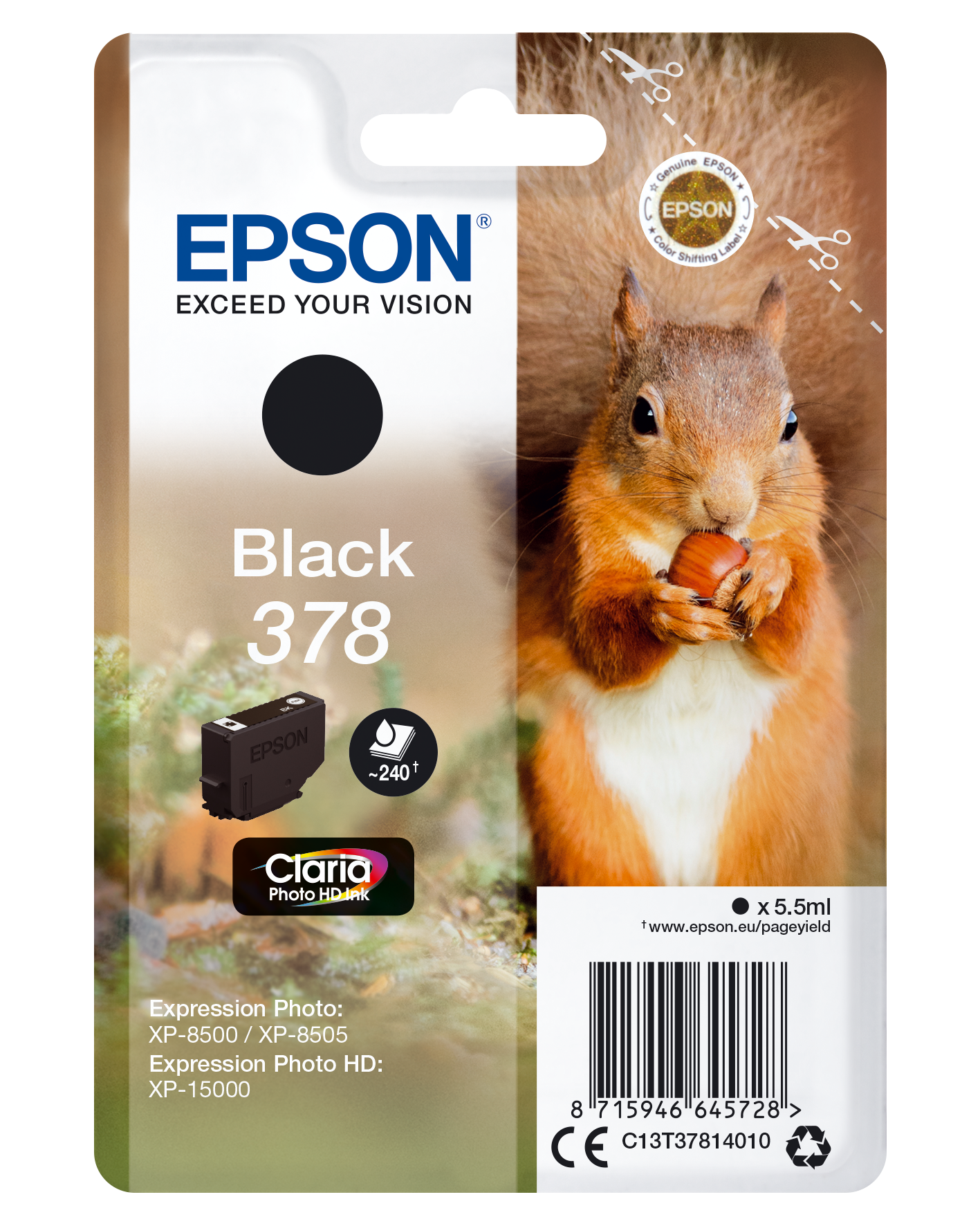 EPSON 378T37814 schwarz Druckerpatrone