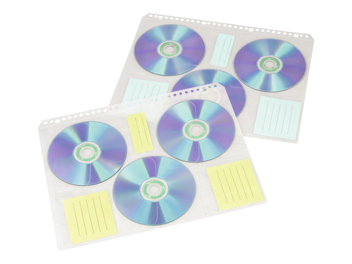 Hama CD-ROM Index Sleeves 6 Transparent White