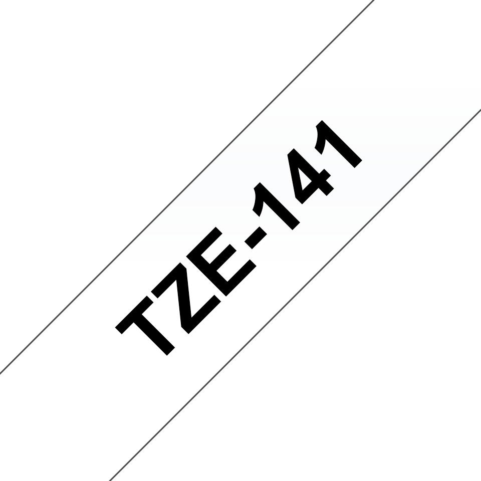 Brother TZe-141 Schriftband 18mm schwarz/transparent