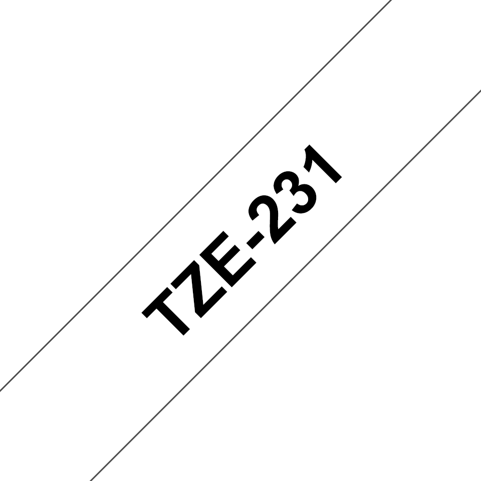 Brother TZe-231 12 mm schwarz/weiß