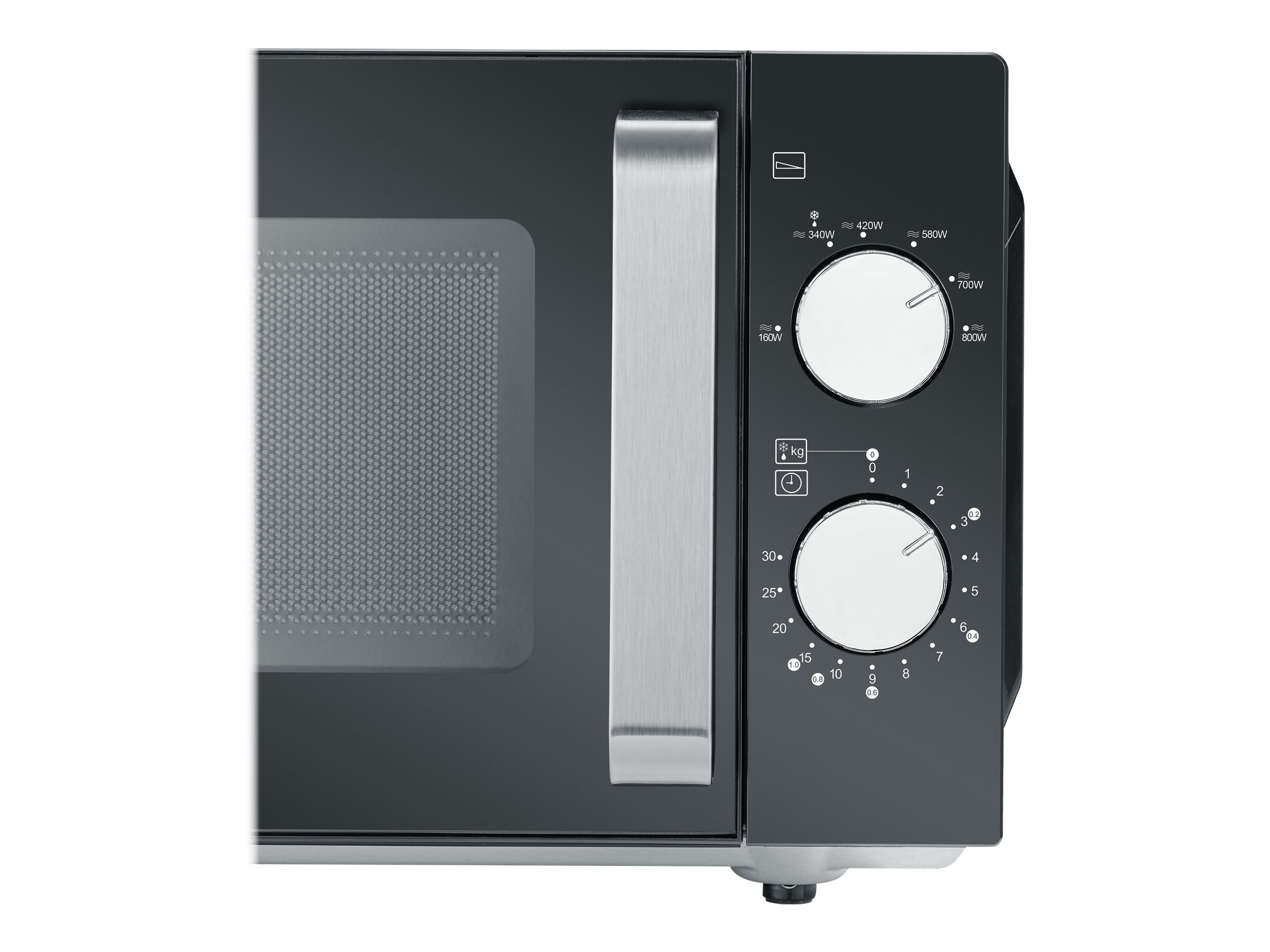 Severin MW 7761 Mikrowelle 20 Liter 800 W Schwarz/Edelstahl