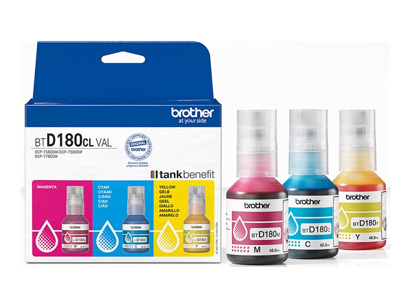 Brother BTD180CL Multipack Gelb Cyan Magenta