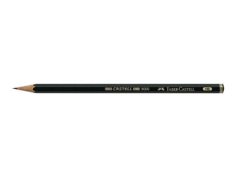 Faber-Castell CASTELL 9000 3B grün
