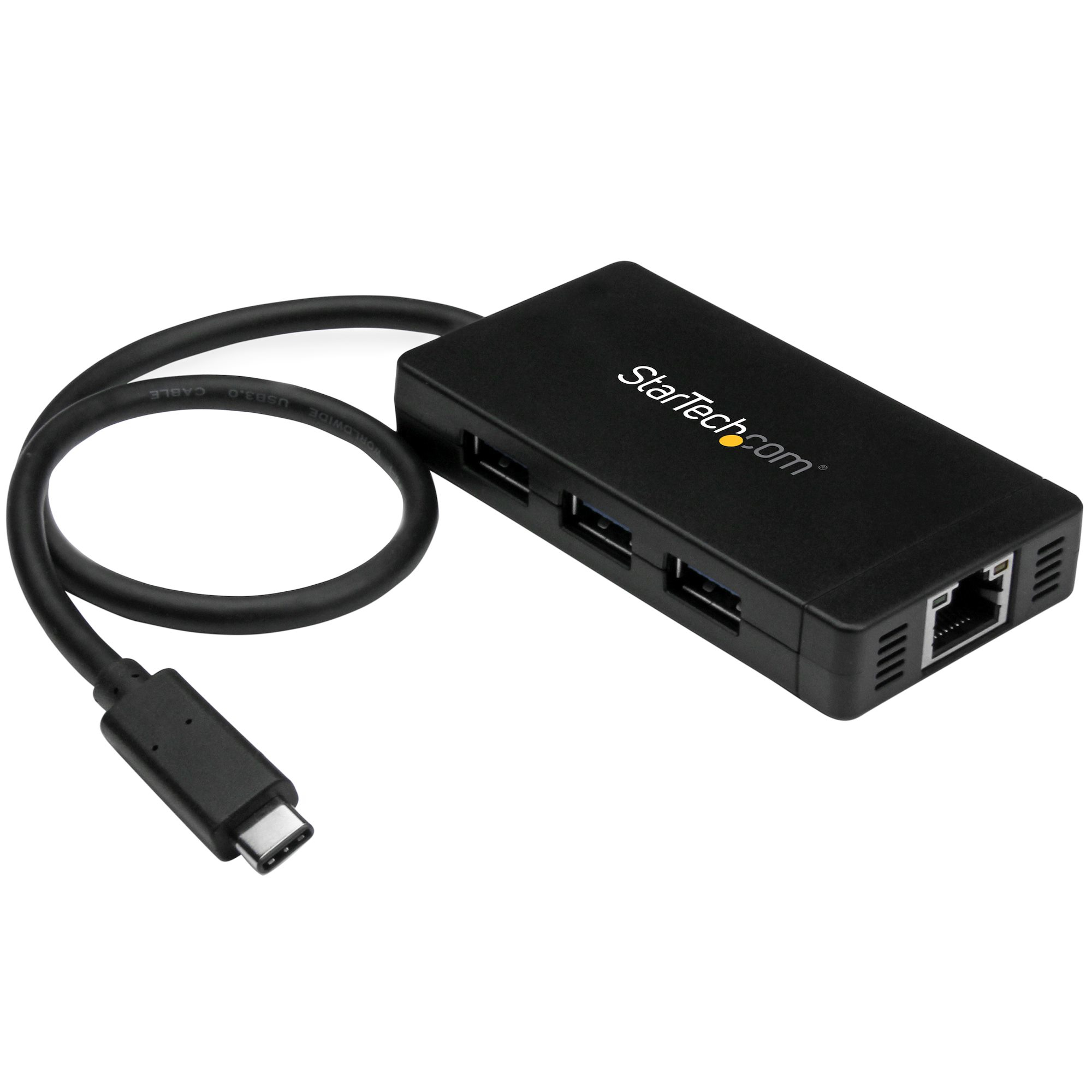 StarTech.com 3 Port USB 3.0 Hub USB‑C Gigabit Ethernet