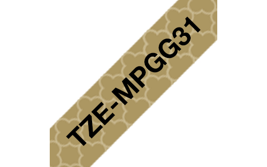 Brother TZe-MPGG31 Schwarz auf Gold