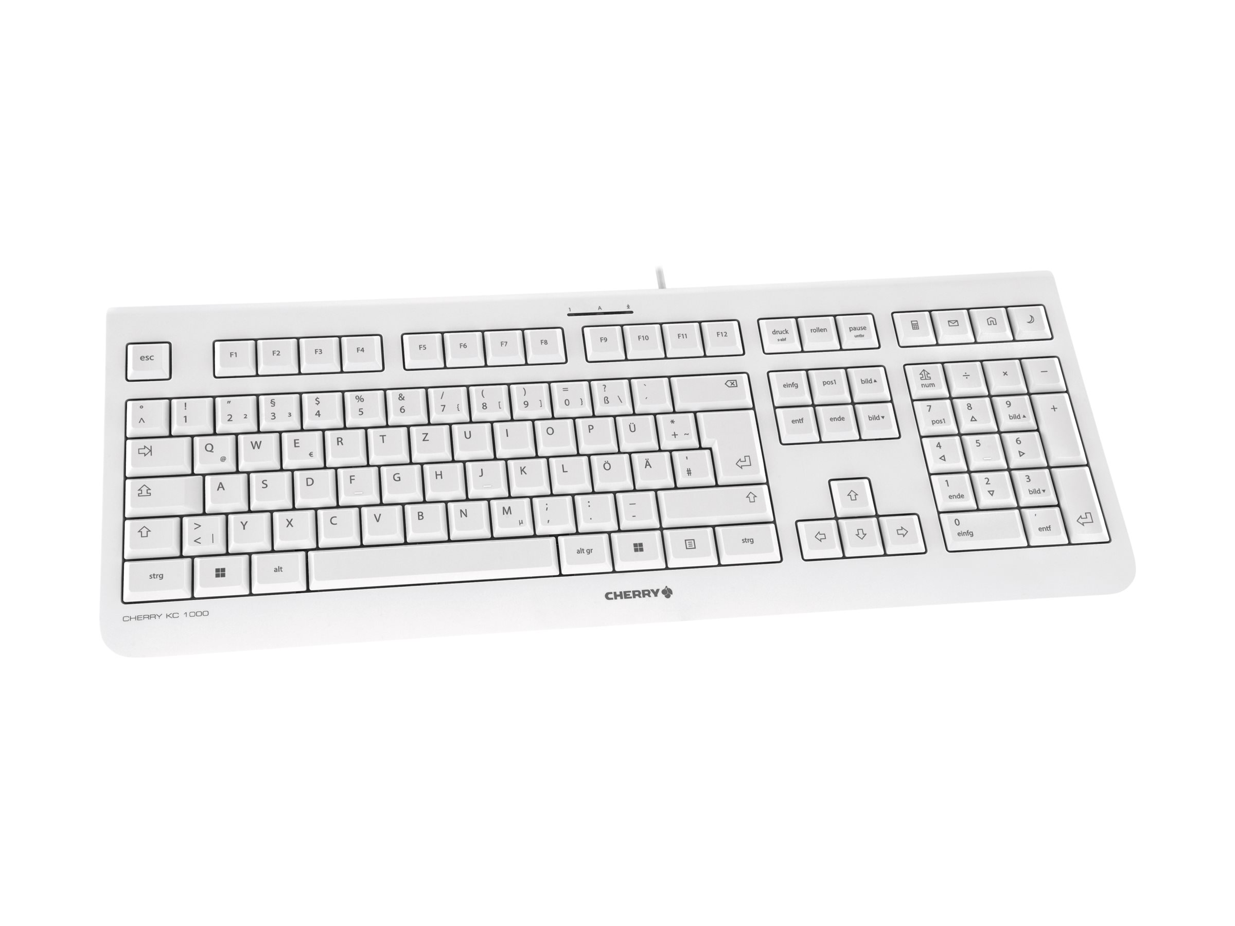 Cherry KC 1000 Tastatur Deutsch Hellgrau