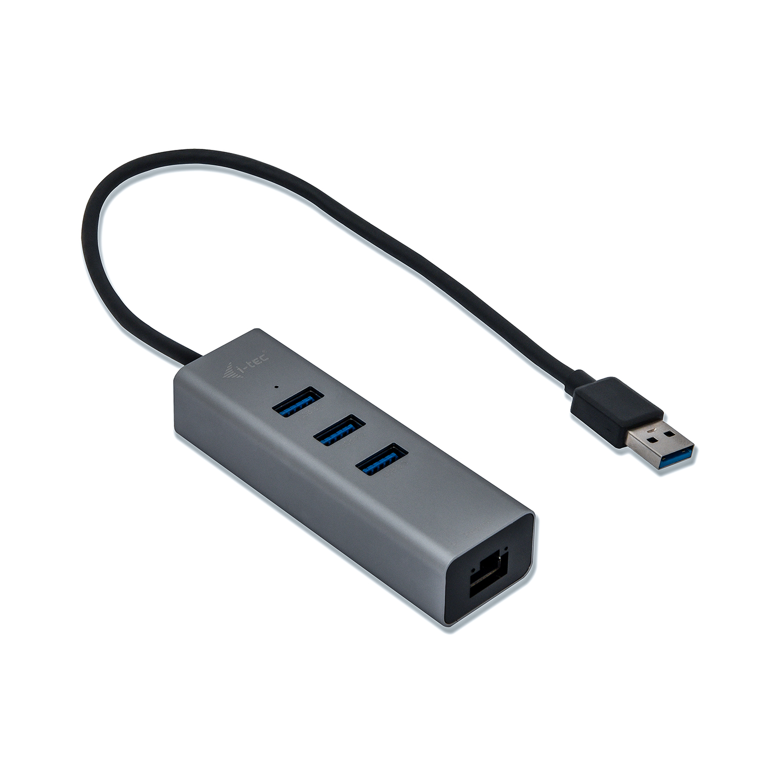 i-tec USB 3.0 Metal Hub 3-Port mit Gigabit Ethernet