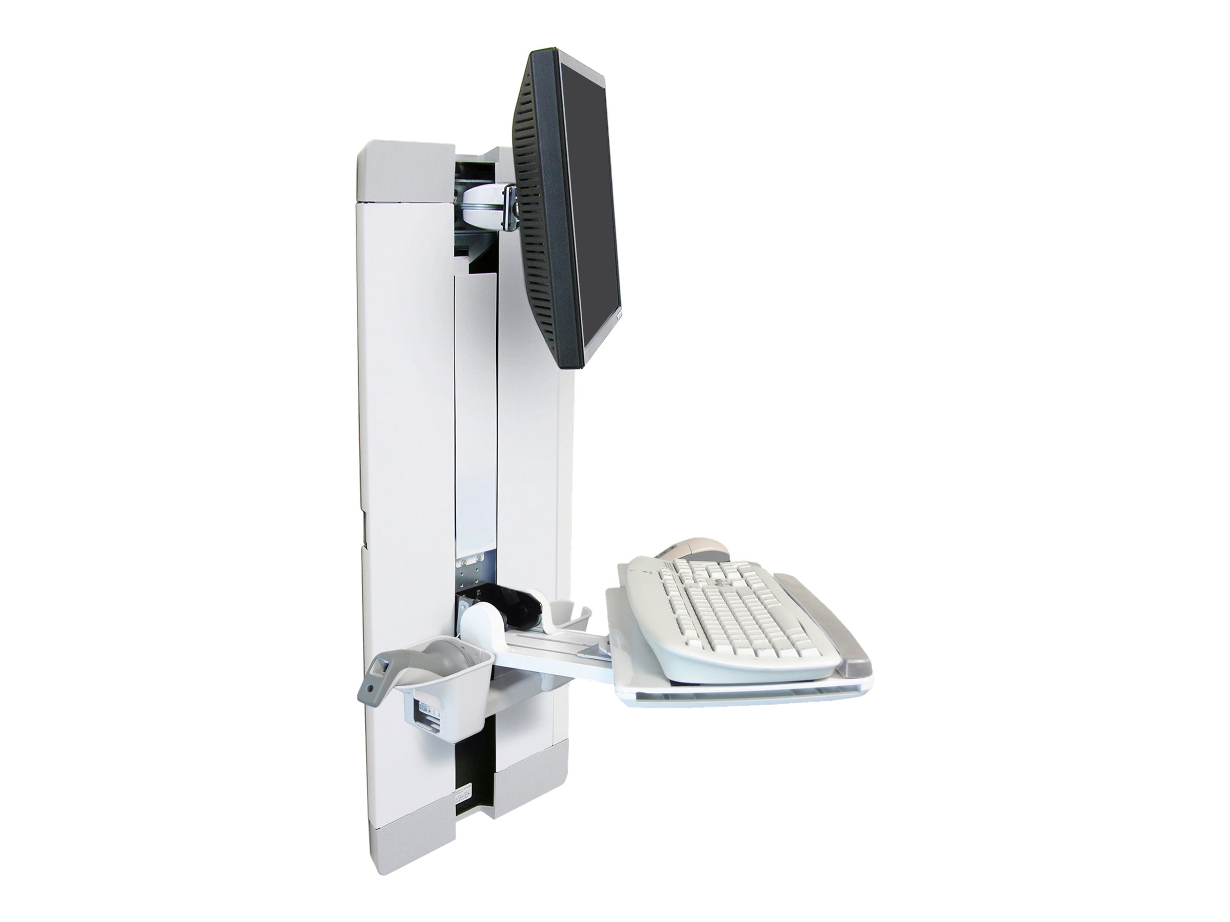 ERGOTRON StyleView Vertical Lift weiss herausziehbare Tastatur MausablageScannerhalterung Display bis 61cm 24Zoll