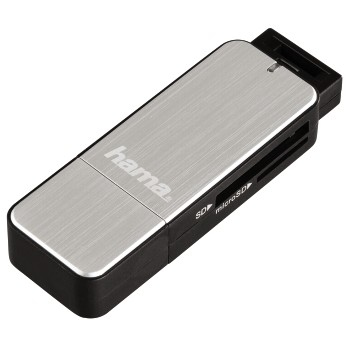 Hama Kartenleser Multi-microSD SD MultiMediaCard Silber
