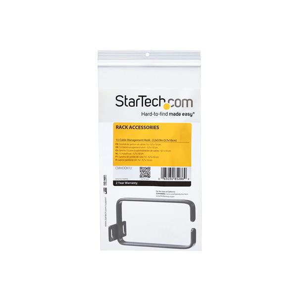 StarTech.com 1U Rack Kabelmanagement D-Ring