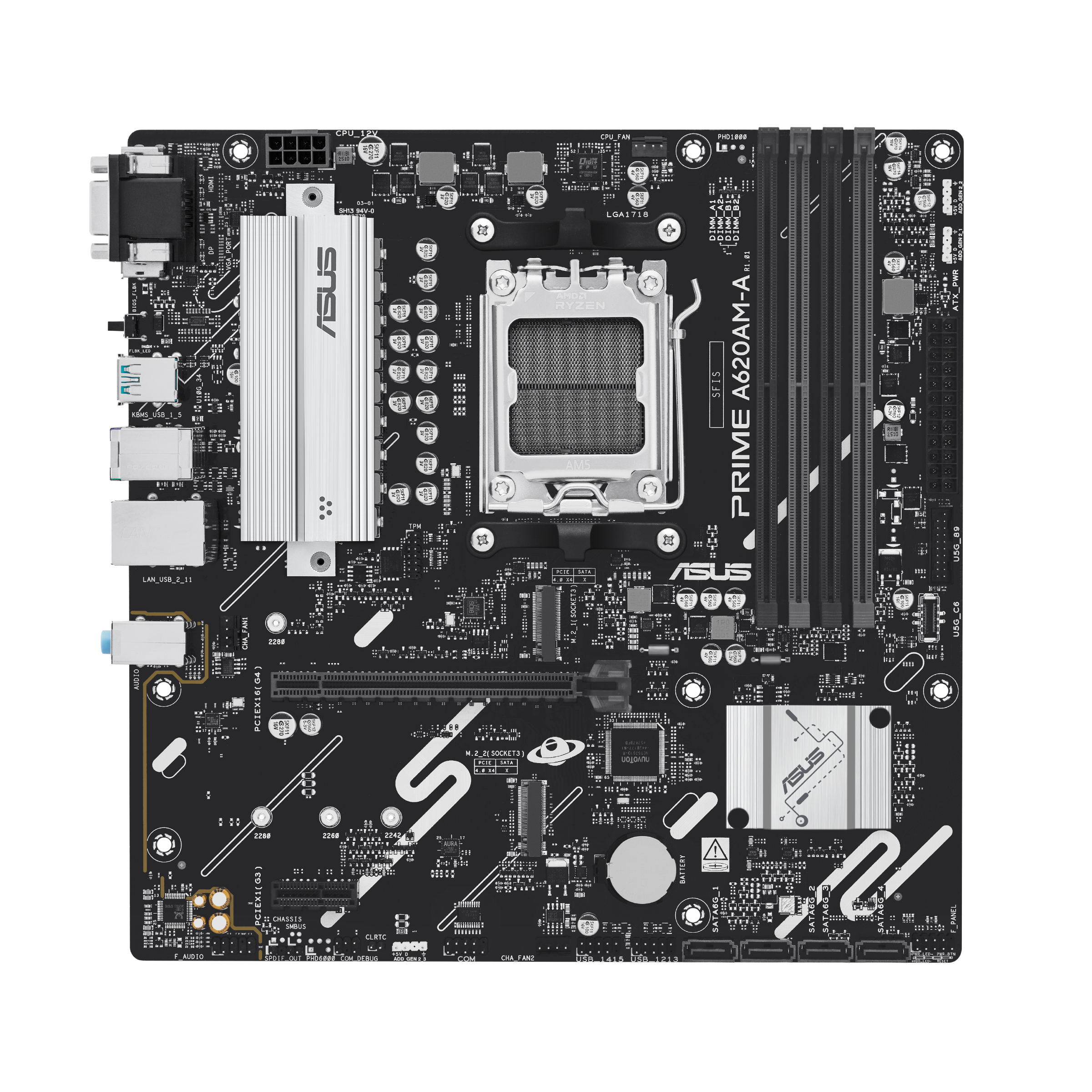 ASUS PRIME A620AM-A-CSM micro ATX Socket AM5 Gigabit LAN