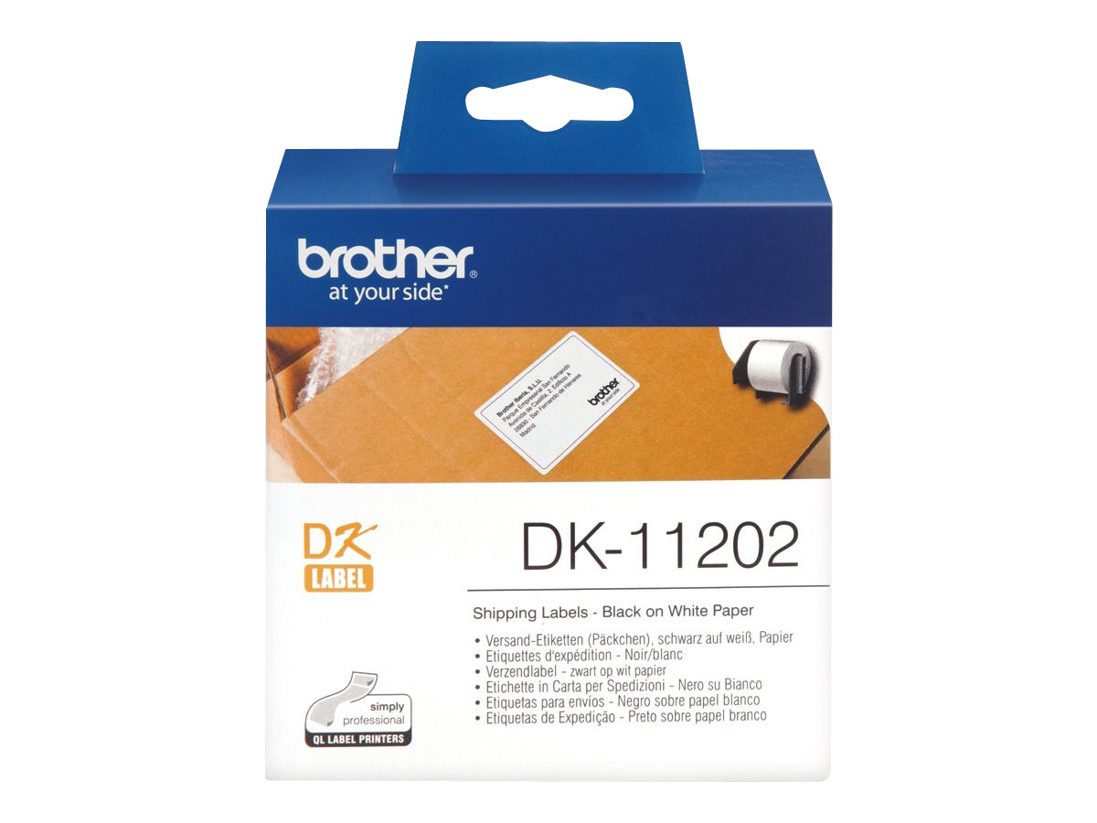 Brother DK-11202 Versandetiketten Schwarz-Weiß 62x100mm