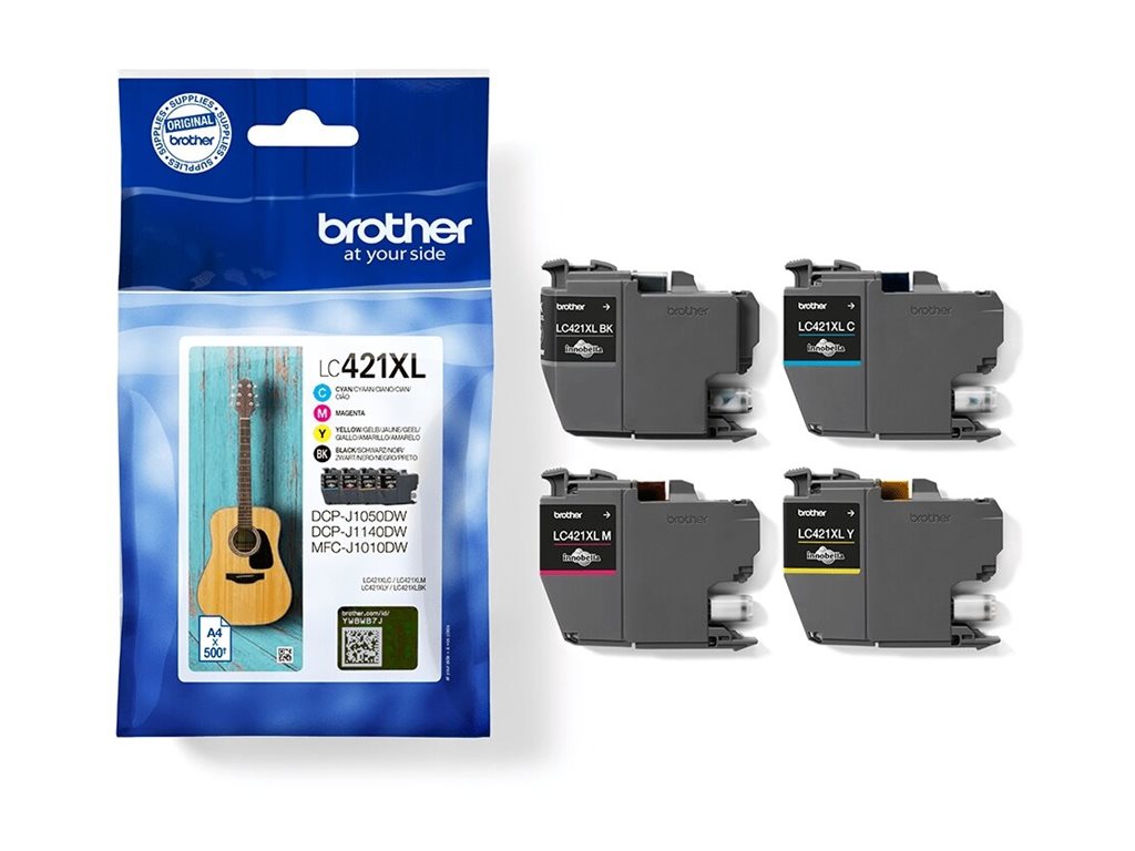 Brother LC421XL Tintenpatrone Schwarz Gelb Cyan Magenta