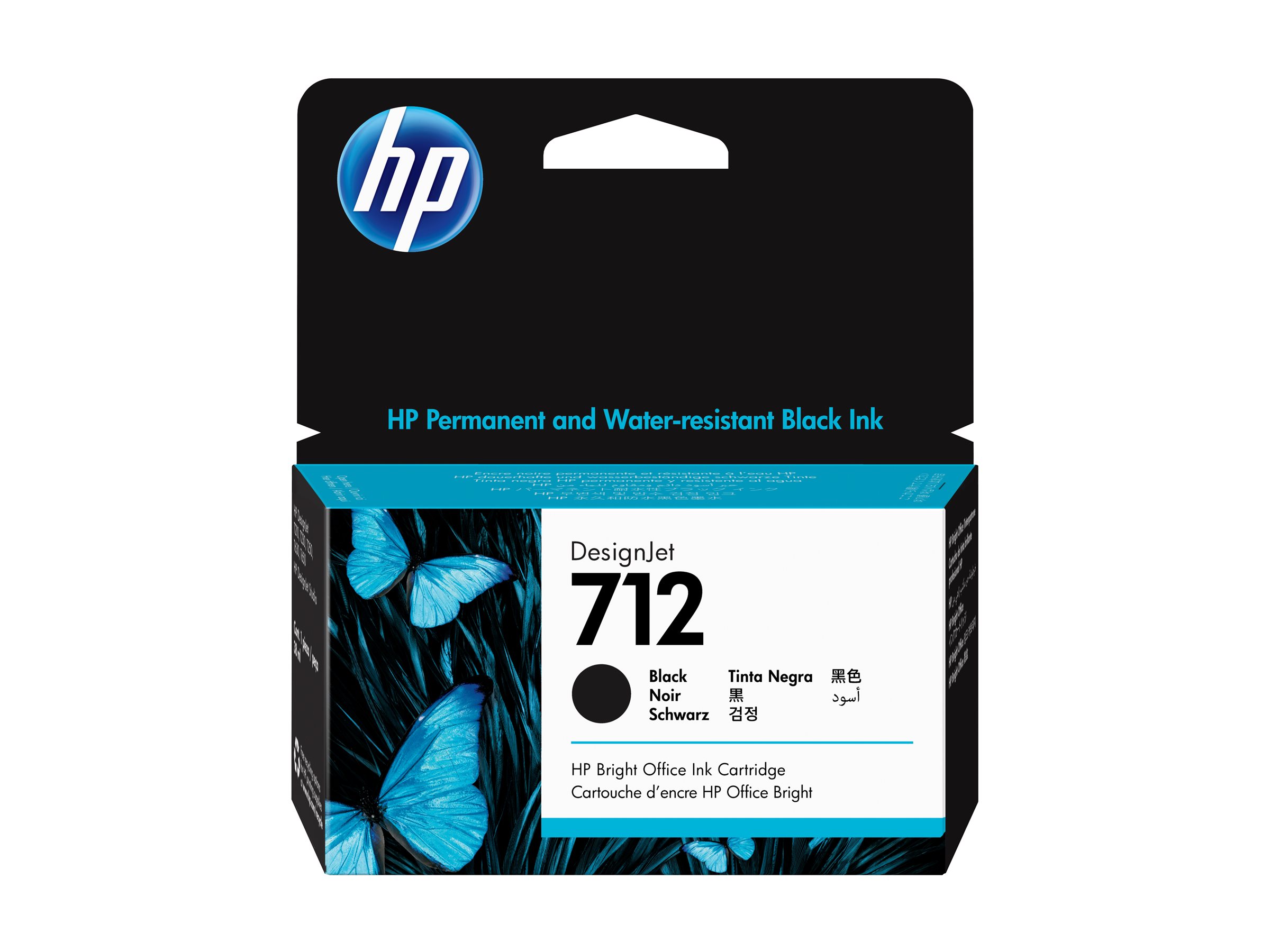 HP 712 DesignJet Schwarz 38ml