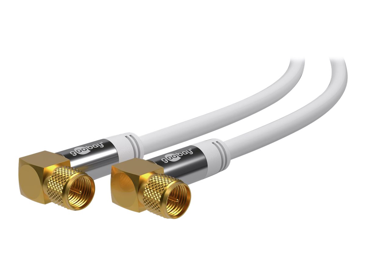 Goobay SAT‑Kabel F‑Stecker 5,0 m weiß