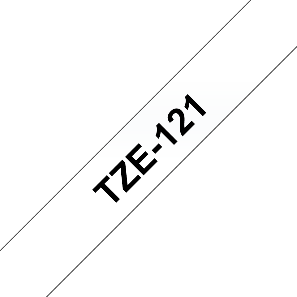 Brother TZe-121 Schriftband schwarz auf durchsichtig