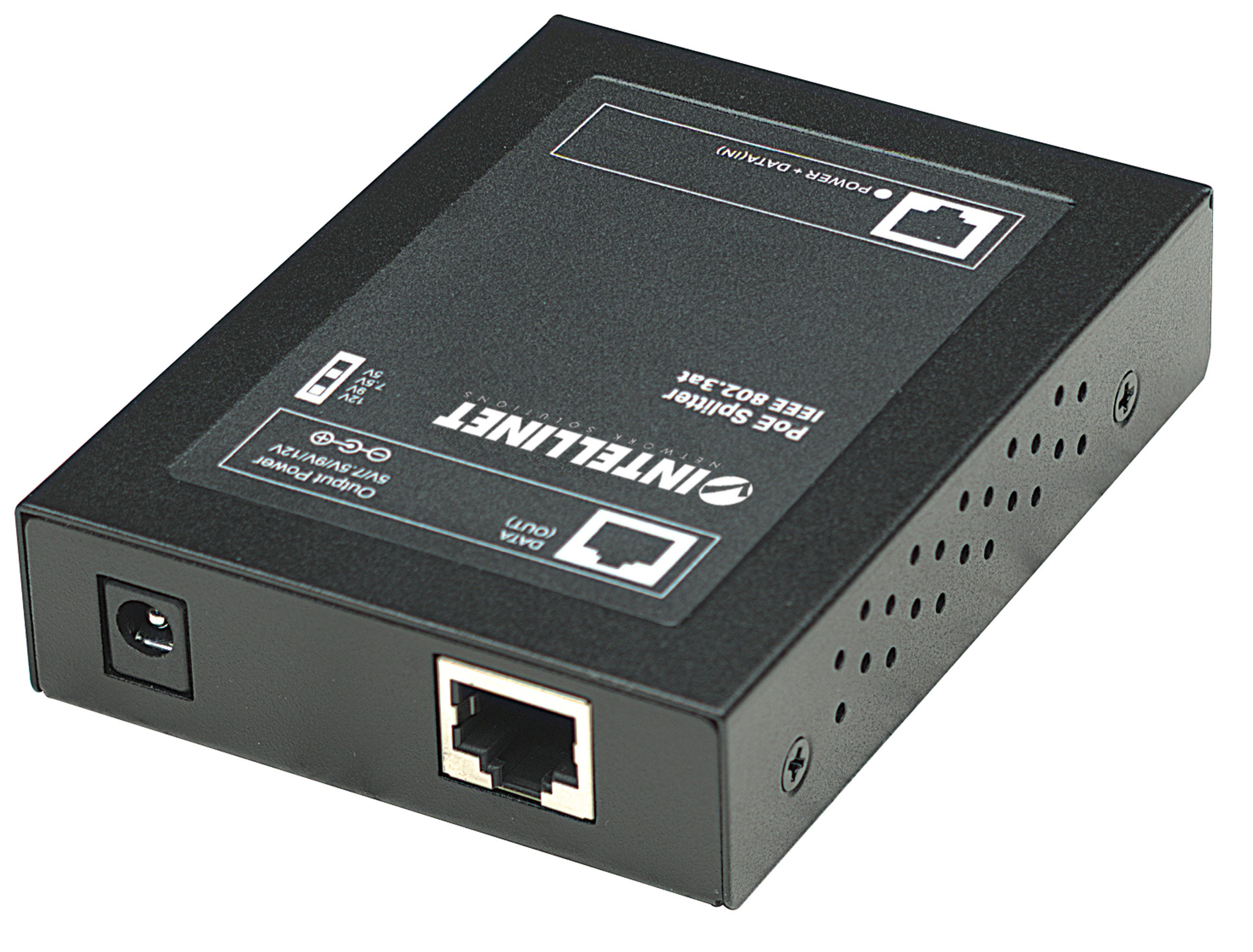 IC Intracom Intellinet PoE+ Splitter IEEE 802.3at 5/7,5/9/12V DC