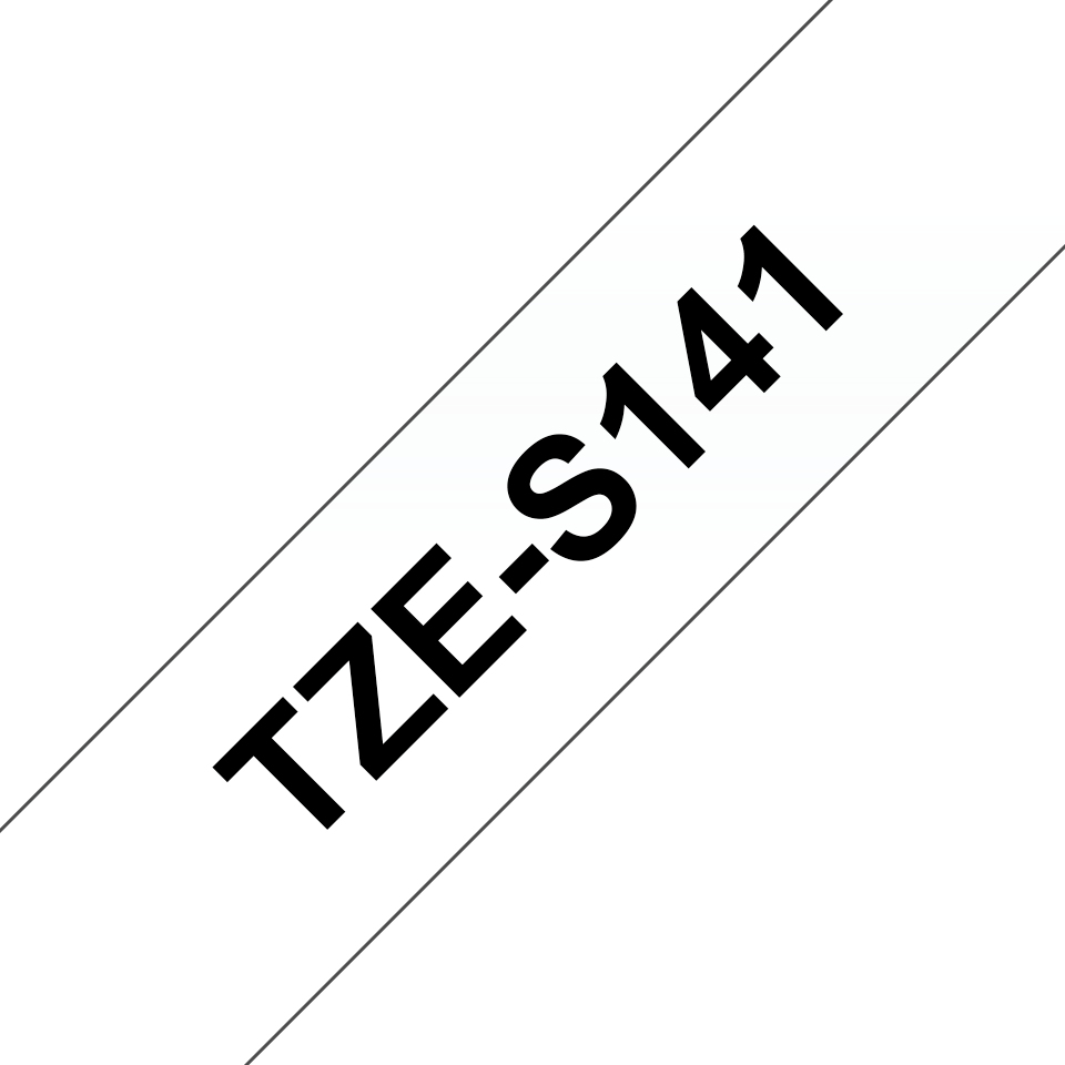 Brother TZe-S141 Schwarz auf Transparent