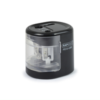 Rapesco Anspitzer PS12 Elektrischer Bleistiftspitzer Schwarz USB