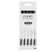 Copic Multiliner Fineliner schwarz 0,05+0,1+0,3+0,5+0,8 mm 5 St