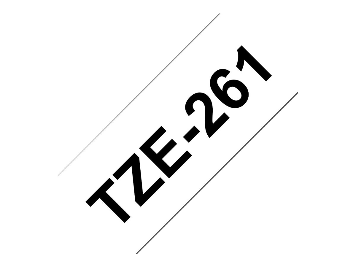 Brother TZe-261 Schwarz auf Weiß 36mm