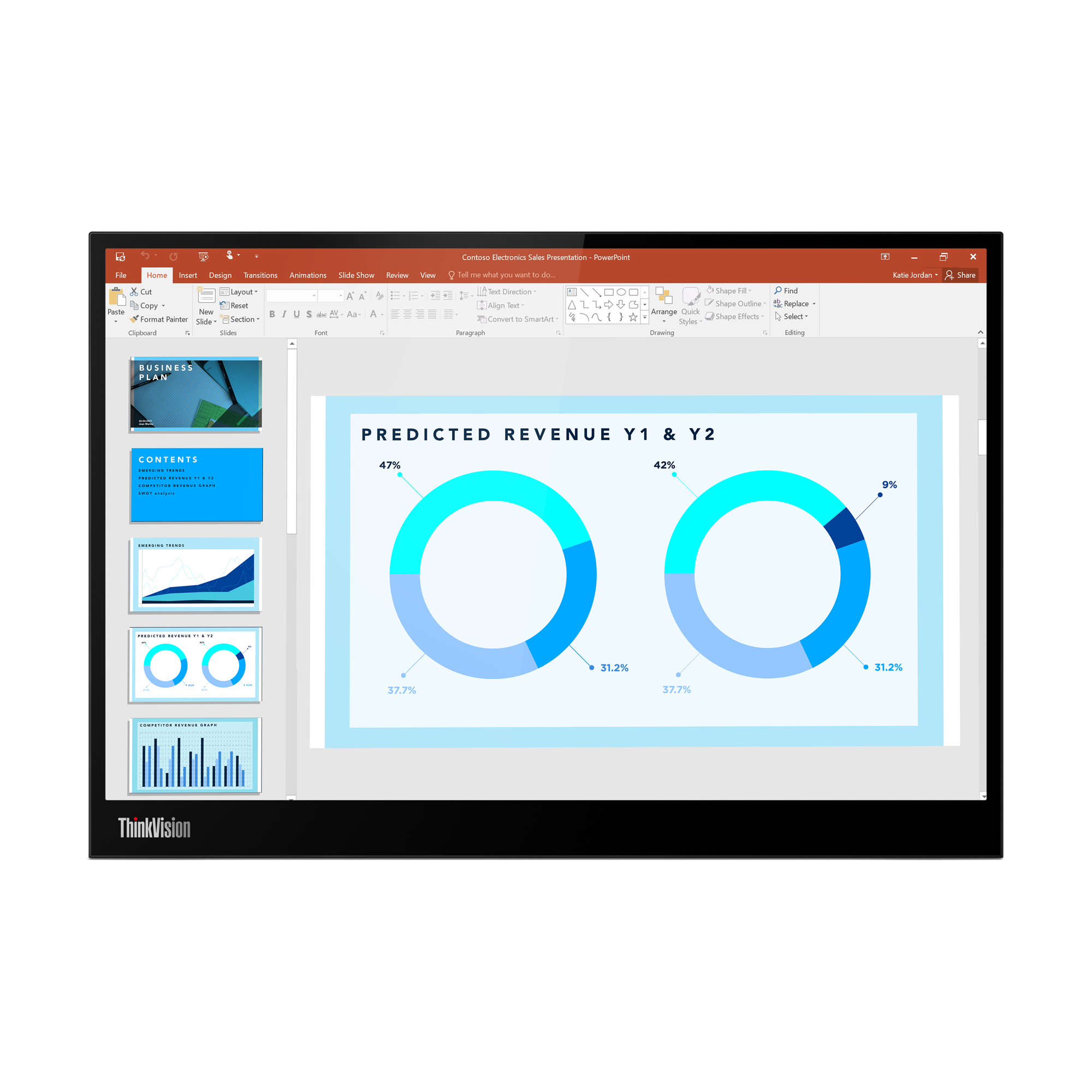 Lenovo ThinkVision M14d LED-Monitor 14 Zoll