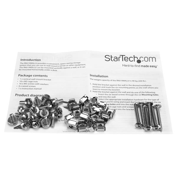 StarTech.com 19 Zoll Server Rack 6HE Wandbefestigung Schwarz