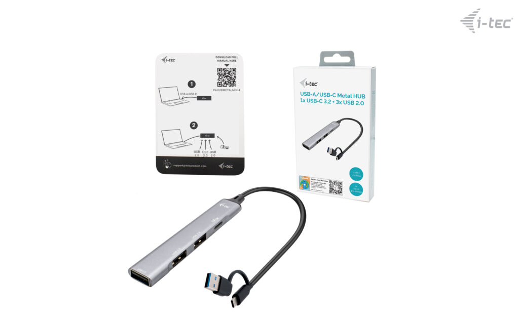 i-tec Hub USB-C/USB-A Metall 4 Port
