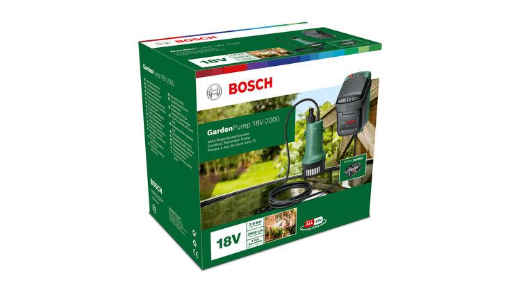 Bosch GardenPump 18V-2000 Tauch-Druckpumpe 2.5 Ah