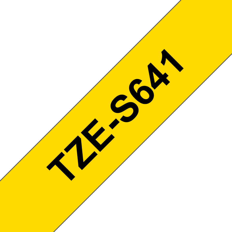 Brother TZe-S641 Schwarz auf Gelb