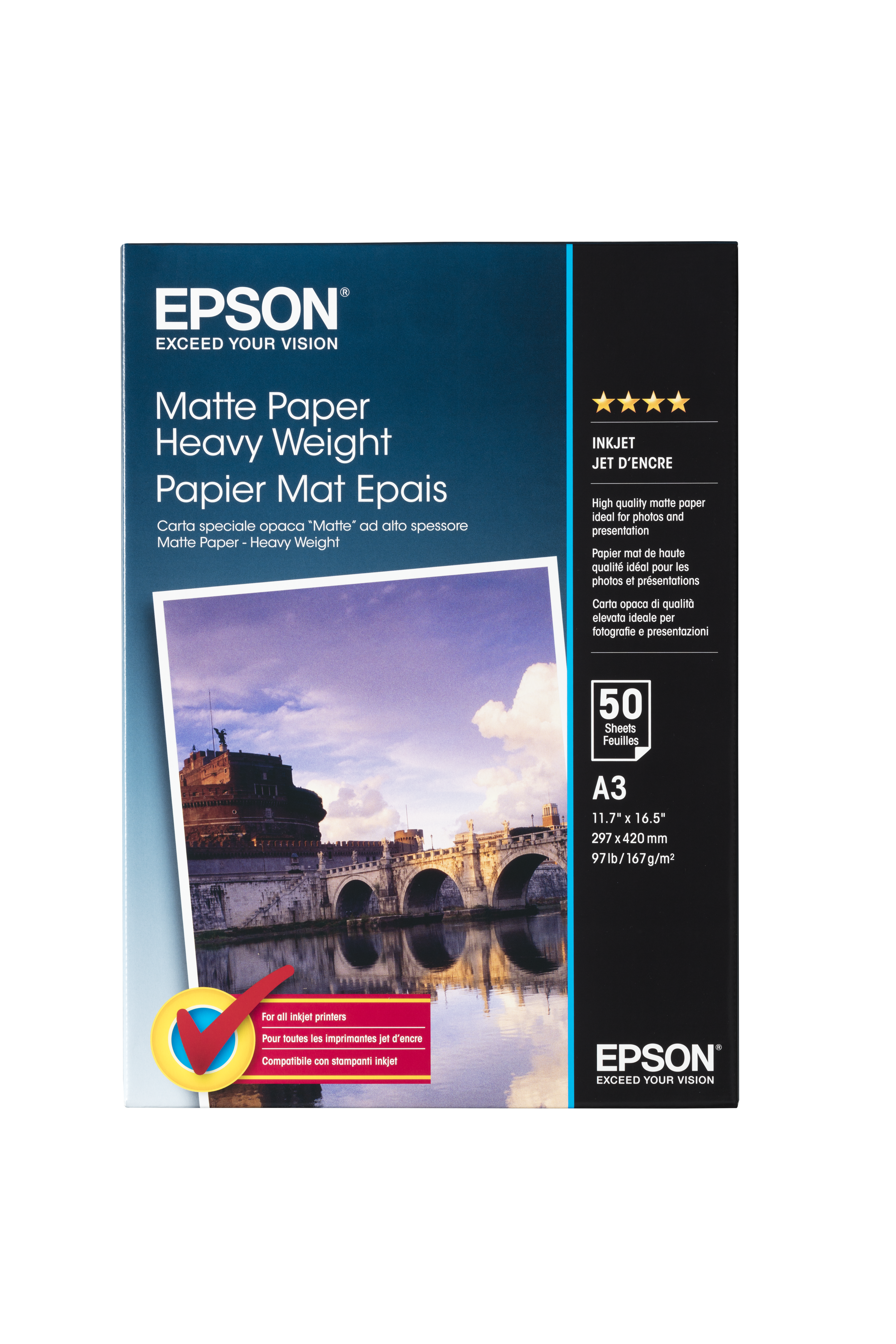 C13S041261 EPSON Papier A3 297x420mm