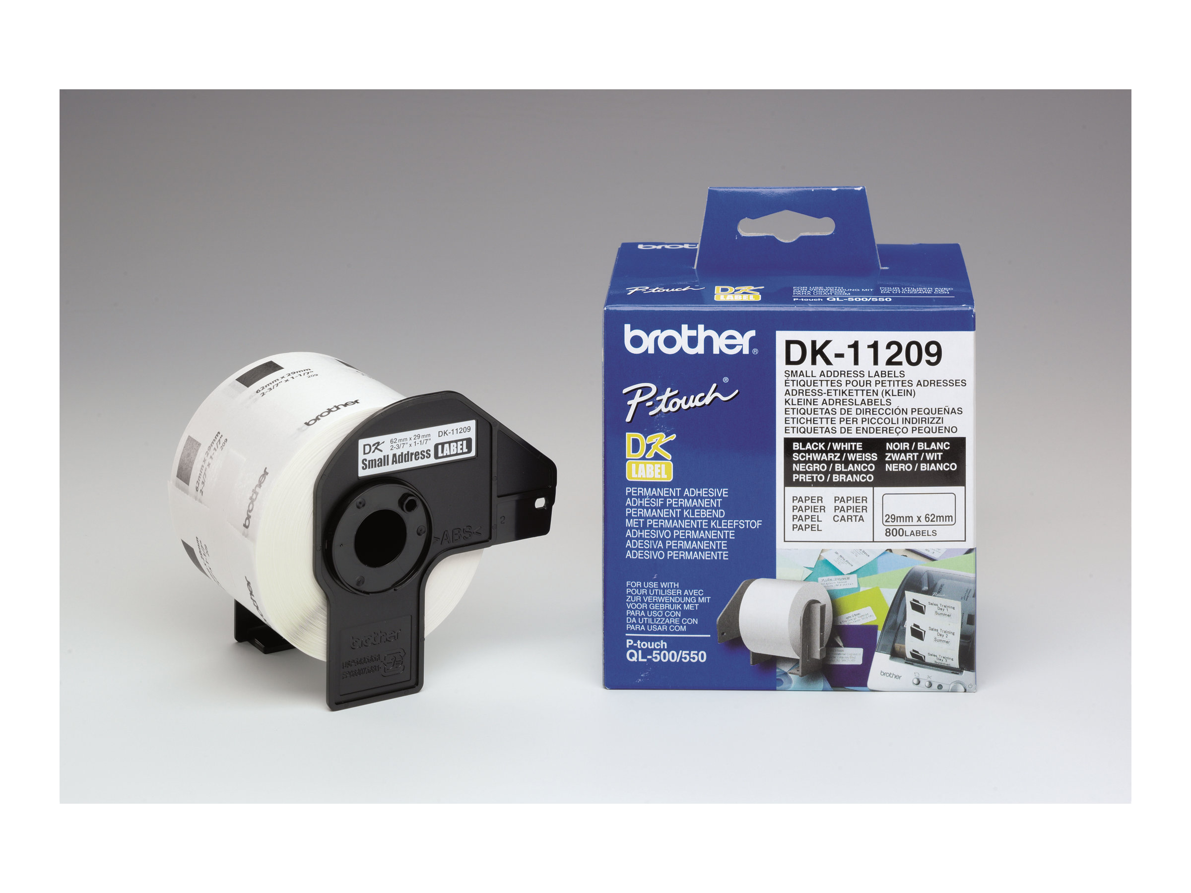 Brother DK-11209 Adressetiketten Schwarz-Weiß
